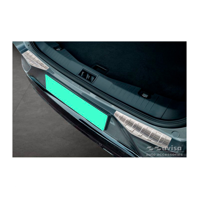 Stainless Steel Rear bumper protector  Ford Mustang Mach-E 2020- 'Ribs' (2-Pieces)