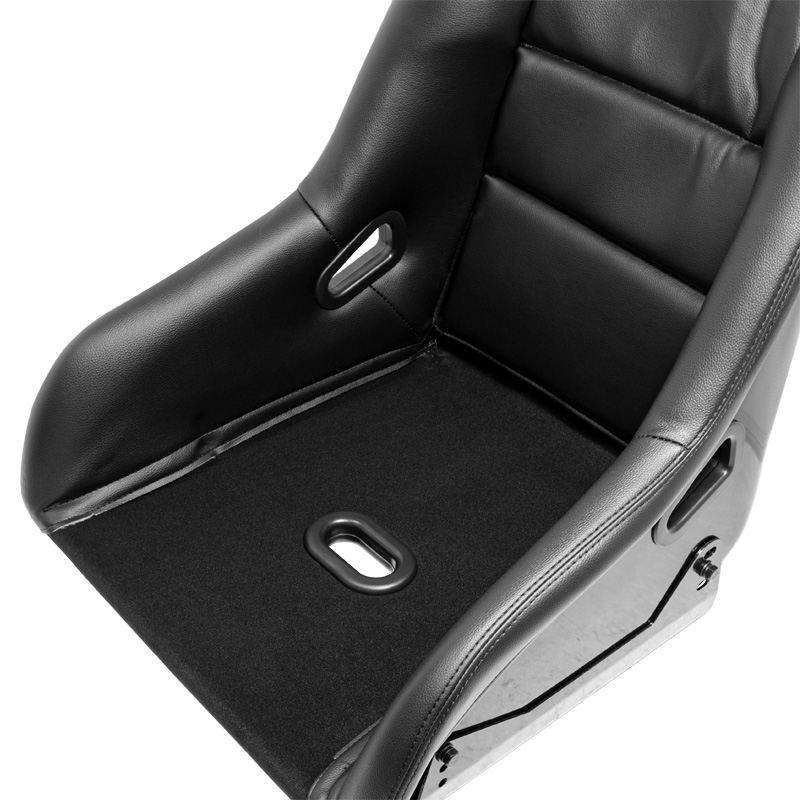 Sport seat 'BS1' - Black Synthetic leather - Non-reclinable fibreglass back-rest - incl. slides