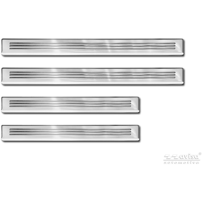 Avisa Inox door sill protectors  Mitsubishi VW Touran III 2015- incl. R-Line - 'Lines' - 4-pieces