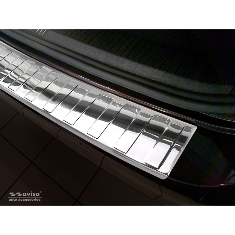 Chrome Stainless Steel Rear bumper protector  Volkswagen Passat 3G Variant 2014-2023 'Ribs'