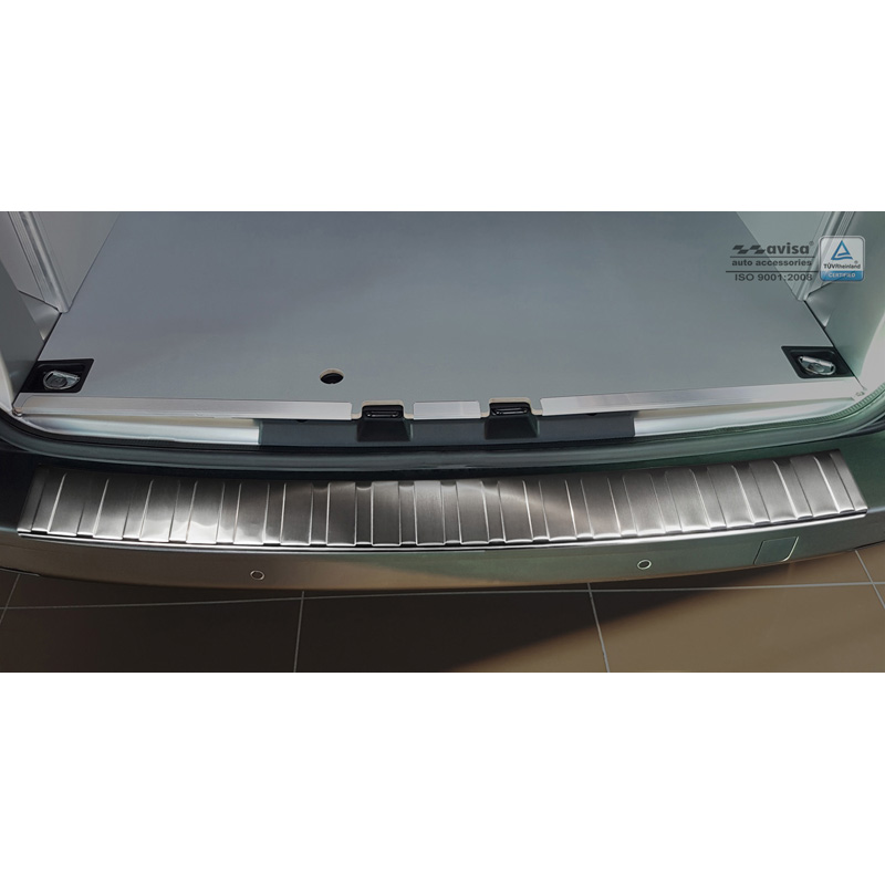 Stainless Steel Rear bumper protector  Citroën Jumpy & Peugeot Expert 2016- 'Ribs' (unpainted bumper)
