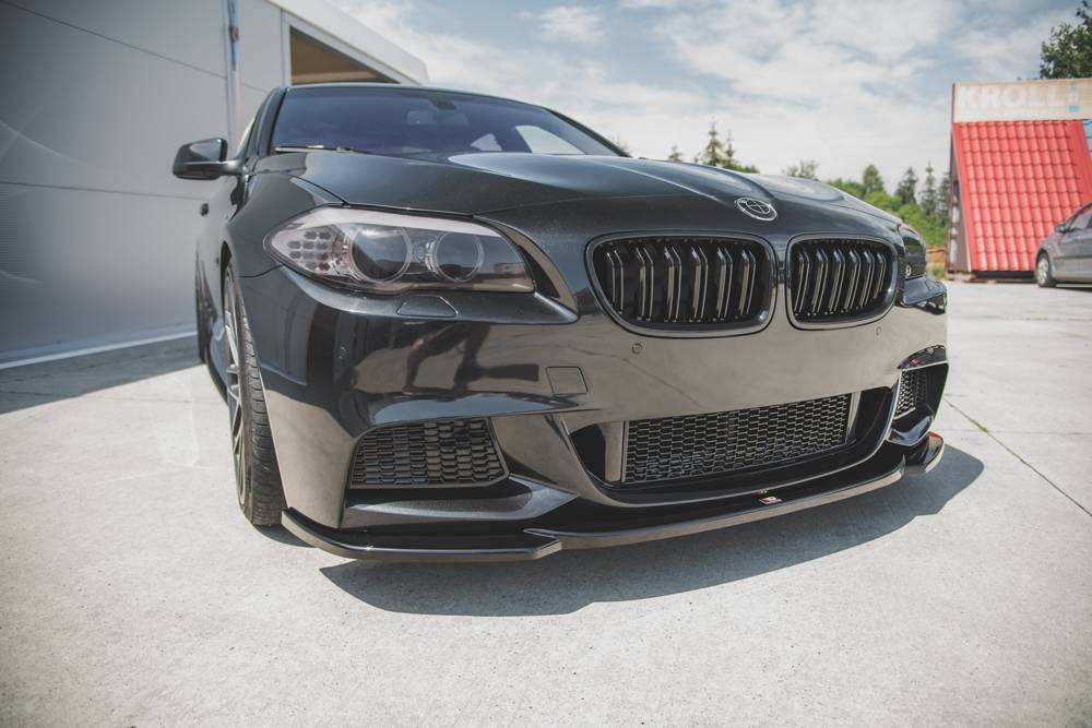 Voorspoiler passend voor BMW 5 F10/F11 MPACK V.4 Glanzend Zwart