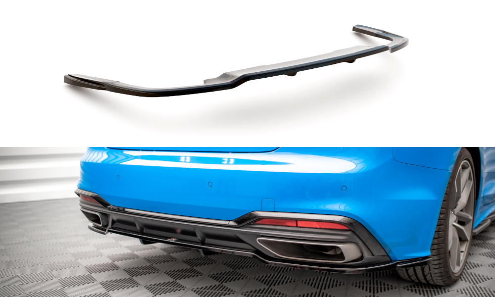 Diffuser passend voor Audi A5 5F FL S-Line Maxton Glans Zwart