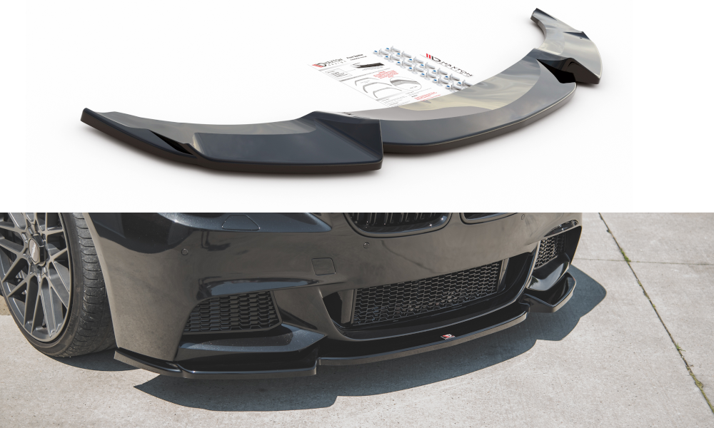 Voorspoiler passend voor BMW 5 F10/F11 MPACK V.3 Glanzend Zwart
