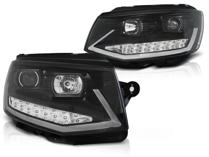Headlights VW T6 Multivan/Transporter Dynamic Tube Black