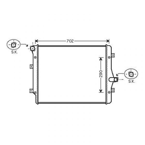 Radiator GOLF/EOS/AUDI A3 03-10 650x445x32 ZIE 11.01 +/-AC