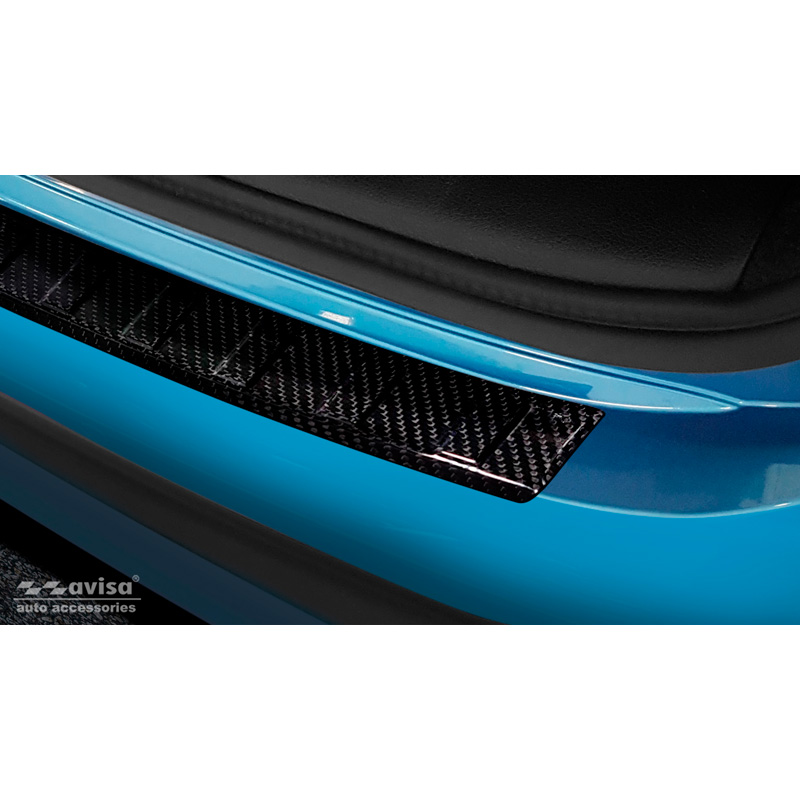 Real 3D Carbon Rear bumper protector  Nissan Qashqai II Facelift 2017-2021 'Ribs'