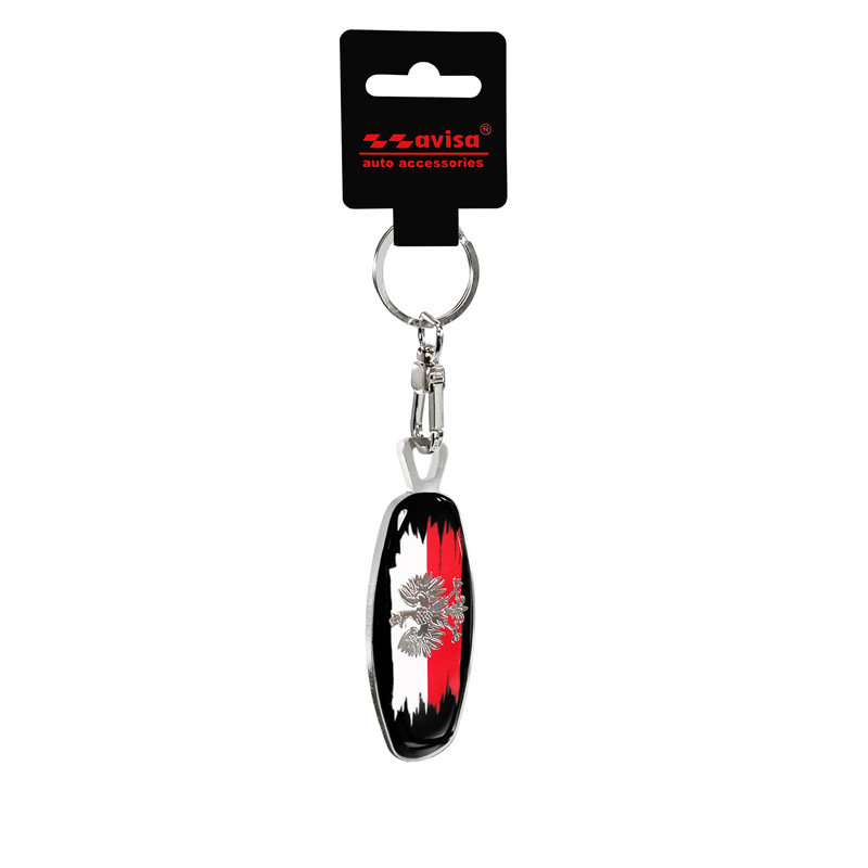 Stainless steel key chain - Emblem/ Flag UA+PL