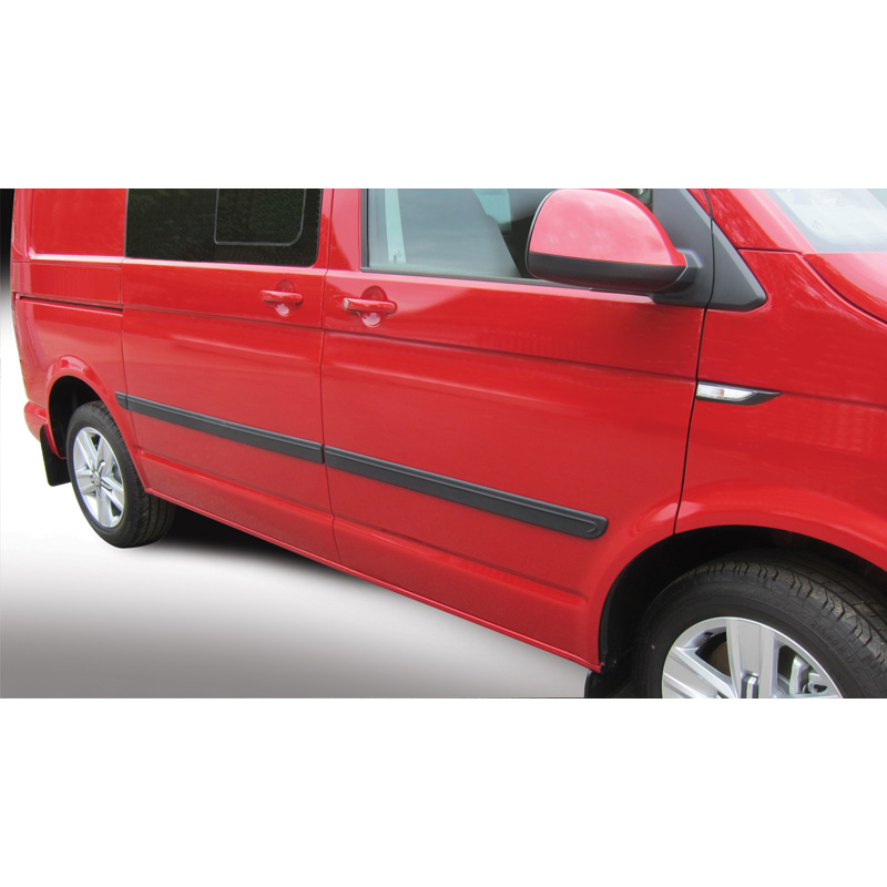 RGM Set Side Body Mouldings  Volkswagen Transporter T5 2003-2015 Short Wheel Base Black