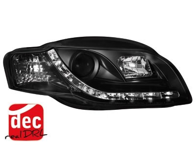 Headlights Audi A4 B7 04-08 Devil Eyes Dlite Black