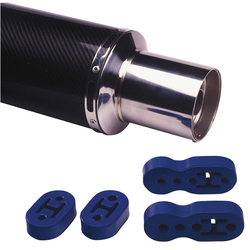 Set universal exhaust rubbers - black - 2x12mm - set of 2 pieces