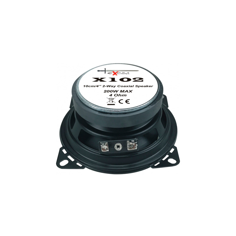 Excalibur X102 - 4'' (10cm) 2-Way Coaxial 200W Car Speakers