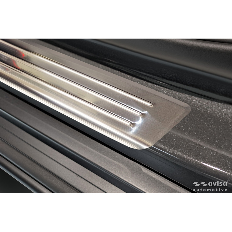 Avisa Inox door sill protectors  Hyundai Kona II 2023- / MG 3 2024- / MG ZS II 2024- 'Lines' - 4-pieces