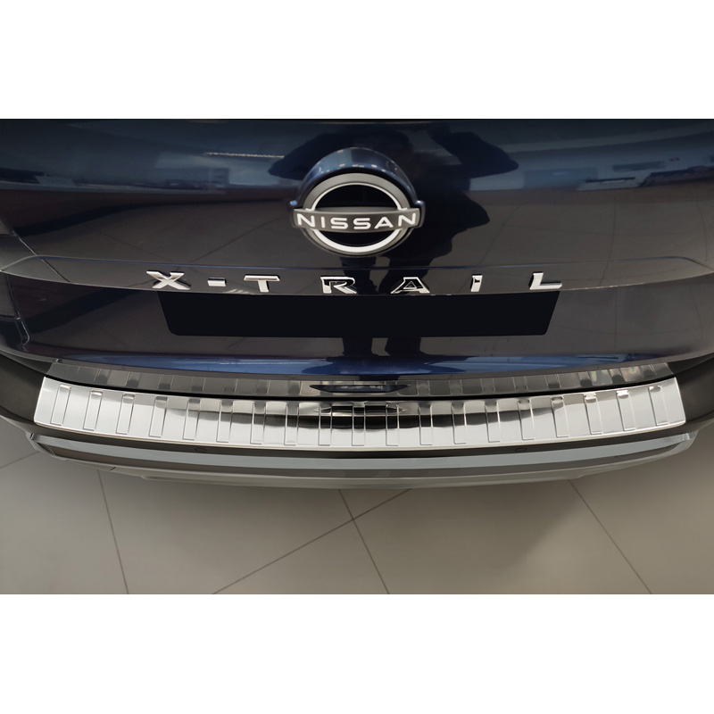 Stainless Steel Rear bumper protector  Nissan X-Trail IV (T33) 2021- 'Ribs'