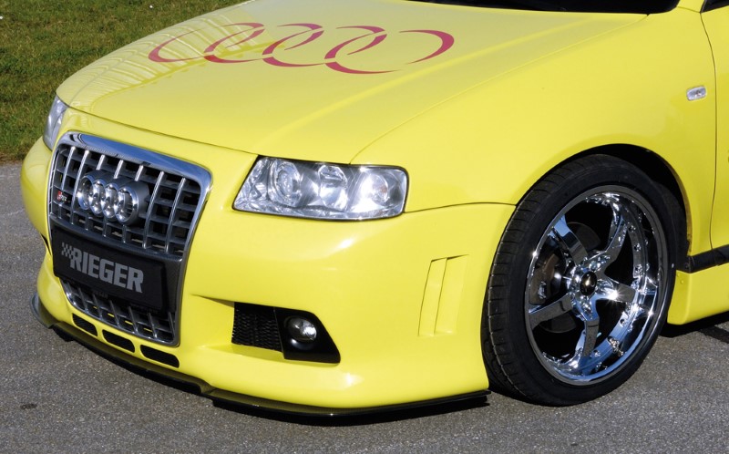Carbon-Look Spoilerzwaard gevormd voor Frontbumper Audi A3 8L S3