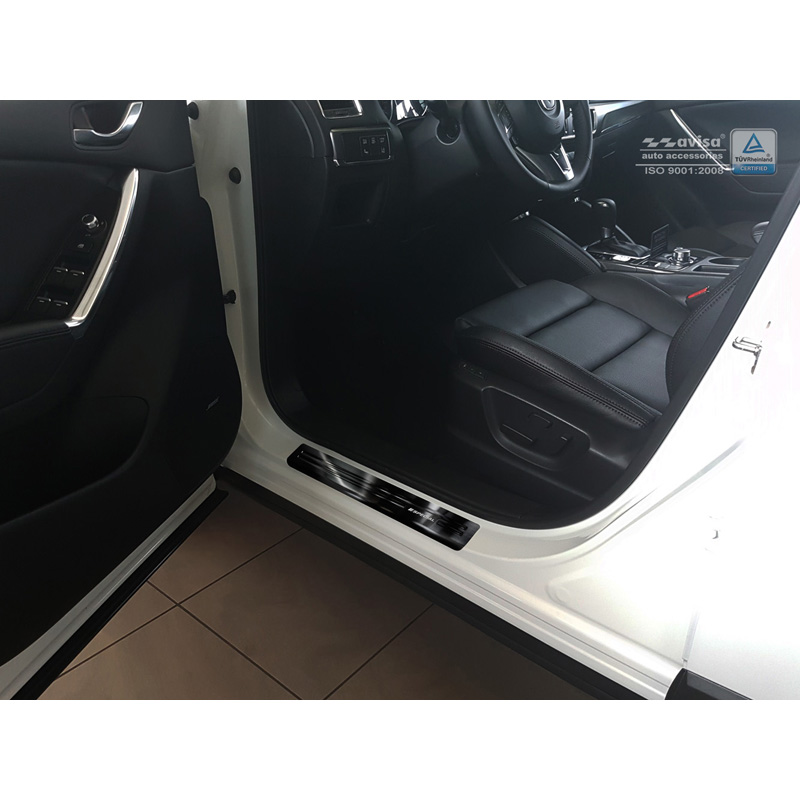 Black Stainless Steel Door sill protectors  Mazda CX-5 2012-2017 4-pieces