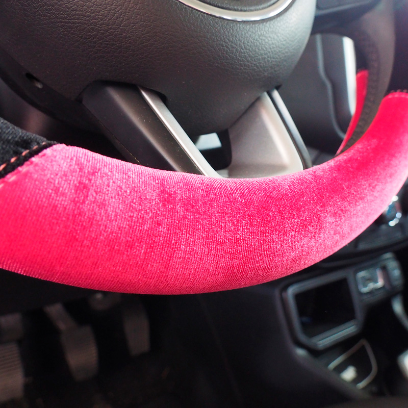 Simoni Racing Steering Wheel Cover Pussycat - Black/Pink - 37-39cm