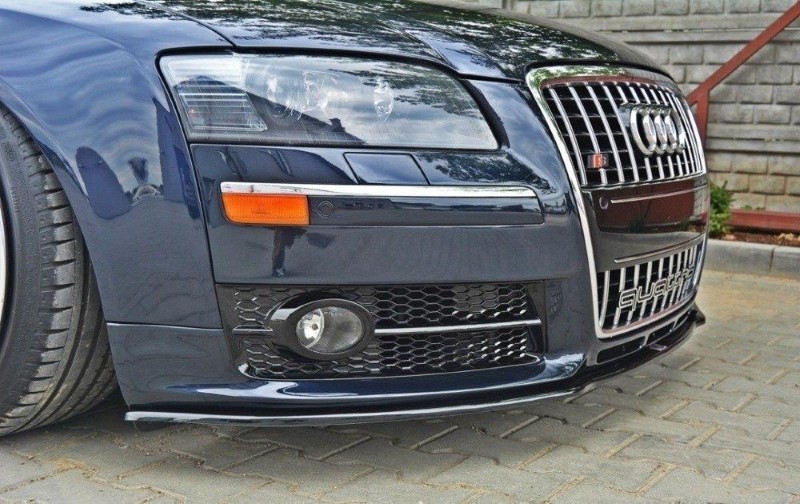Voor Spoiler passend voor VW Audi S8 D3 Glanzend Zwart