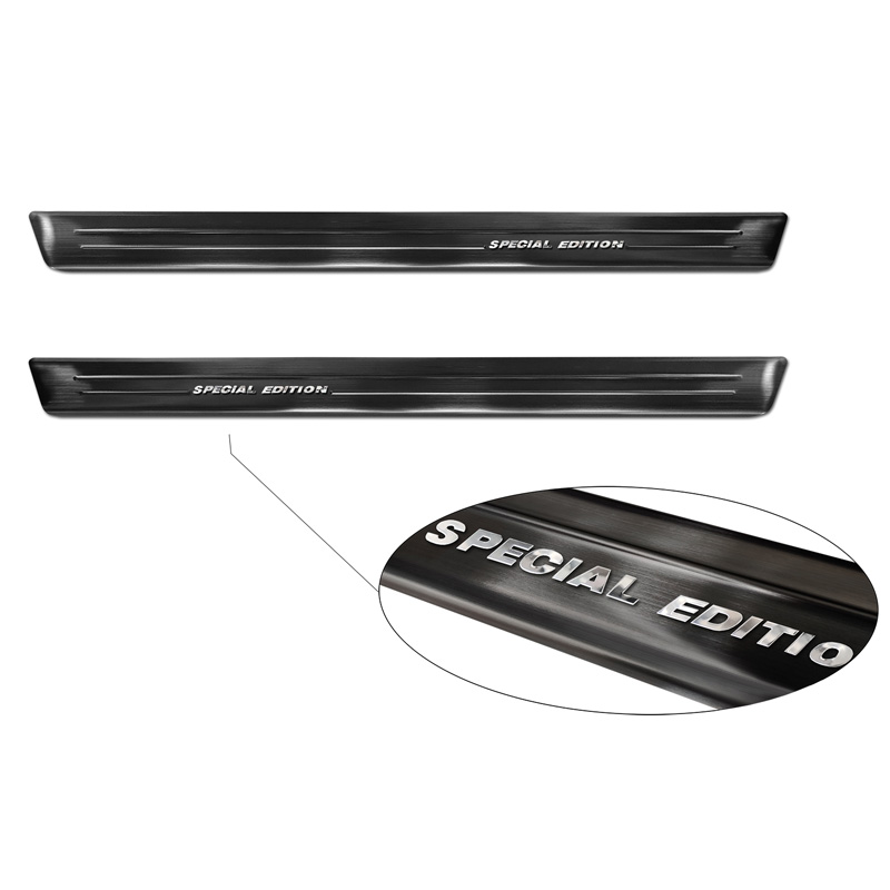 Black Inox door sill protectors  Subaru Forester (SK) 2018-2024 - 'Special Edition' - 4-pieces