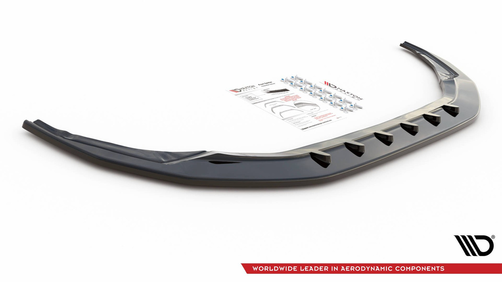 Voorspoiler passend voor Audi S3 / A3 S-Line 8Y Glanzend zwart V.1