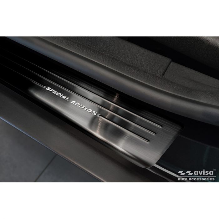 Black Stainless Steel Door sill protectors  Ford EcoSport Facelift 2017- - 'Special Edition' - 4-pieces
