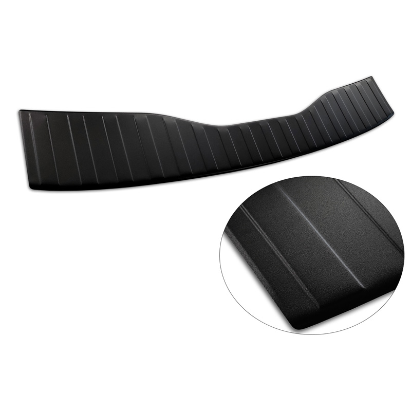 Matt Black Stainless Steel Rear bumper protector  Ford Mondeo V Wagon 2014- 'Ribs'