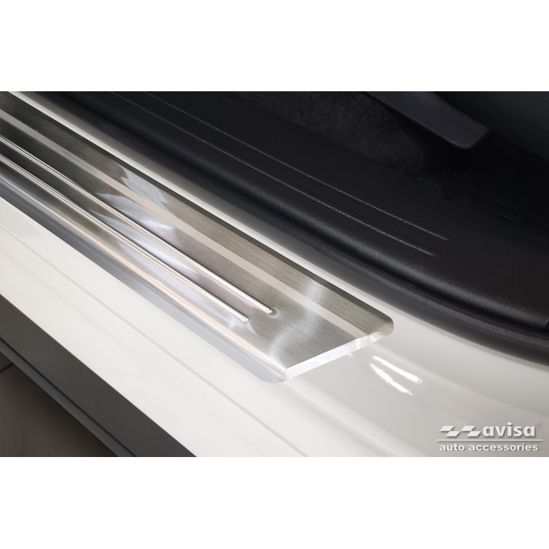 Inox door sill protectors  Mazda CX-60 (KH) 2022- - 'Lines' - 4-pieces
