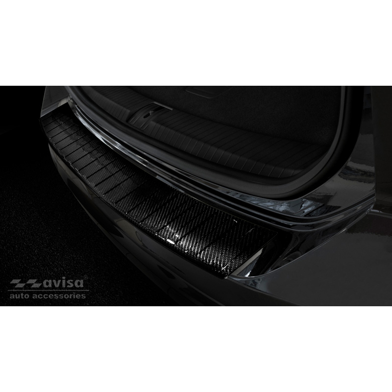 Real 3D Carbon Rear bumper protector  Volkswagen Touran III 2015- incl. R-Line 'Ribs'