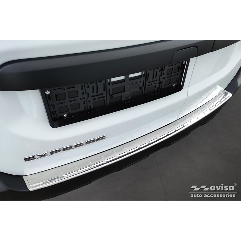 Stainless Steel Rear bumper protector  Renault Express Furgon 2021- 'Ribs'