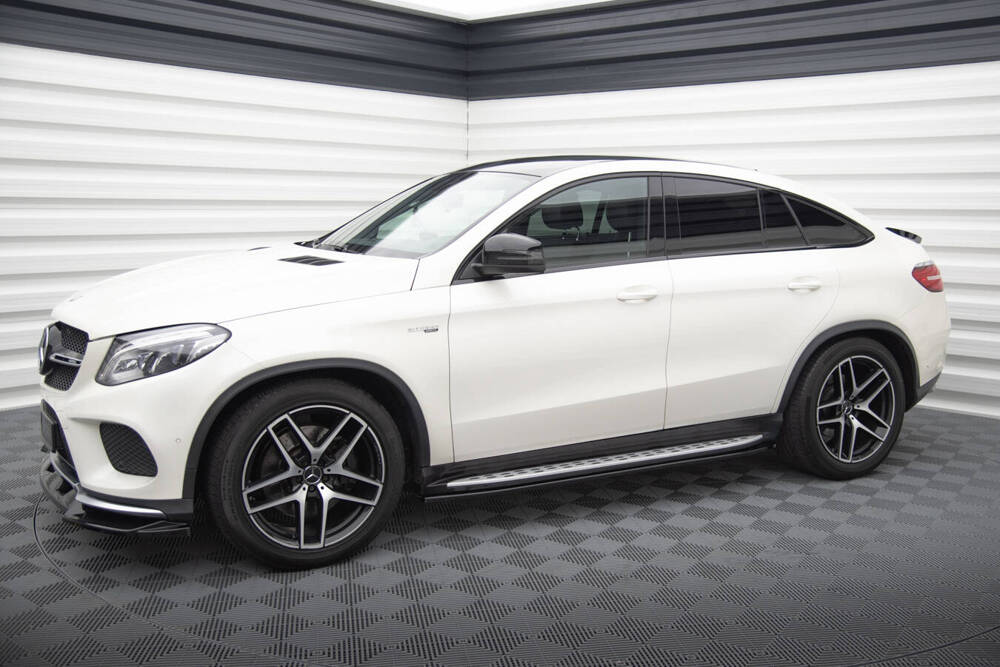 Zijskirts passend voor Mercedes GLE Coupe AMG Pakket C292 Maxton Glans Zwart