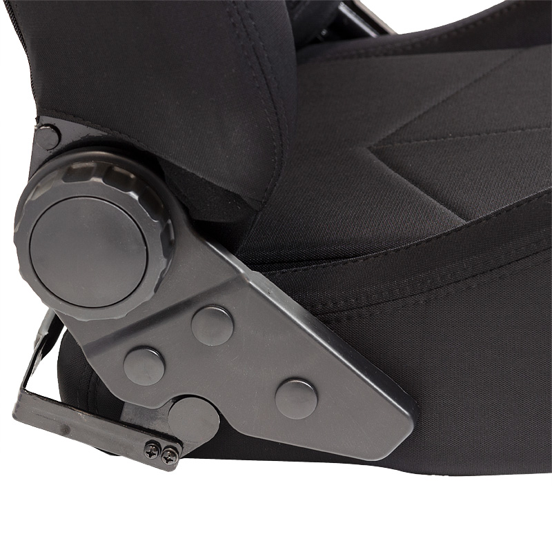 Sport seat 'TN' - Black - Dual-side reclinable back-rest - incl. slides