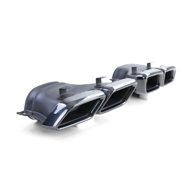 Diffuser passend voor Mercedes GLE C292 COUPE (2015-..) GLE63 Uitlaat sierstukken Zwart