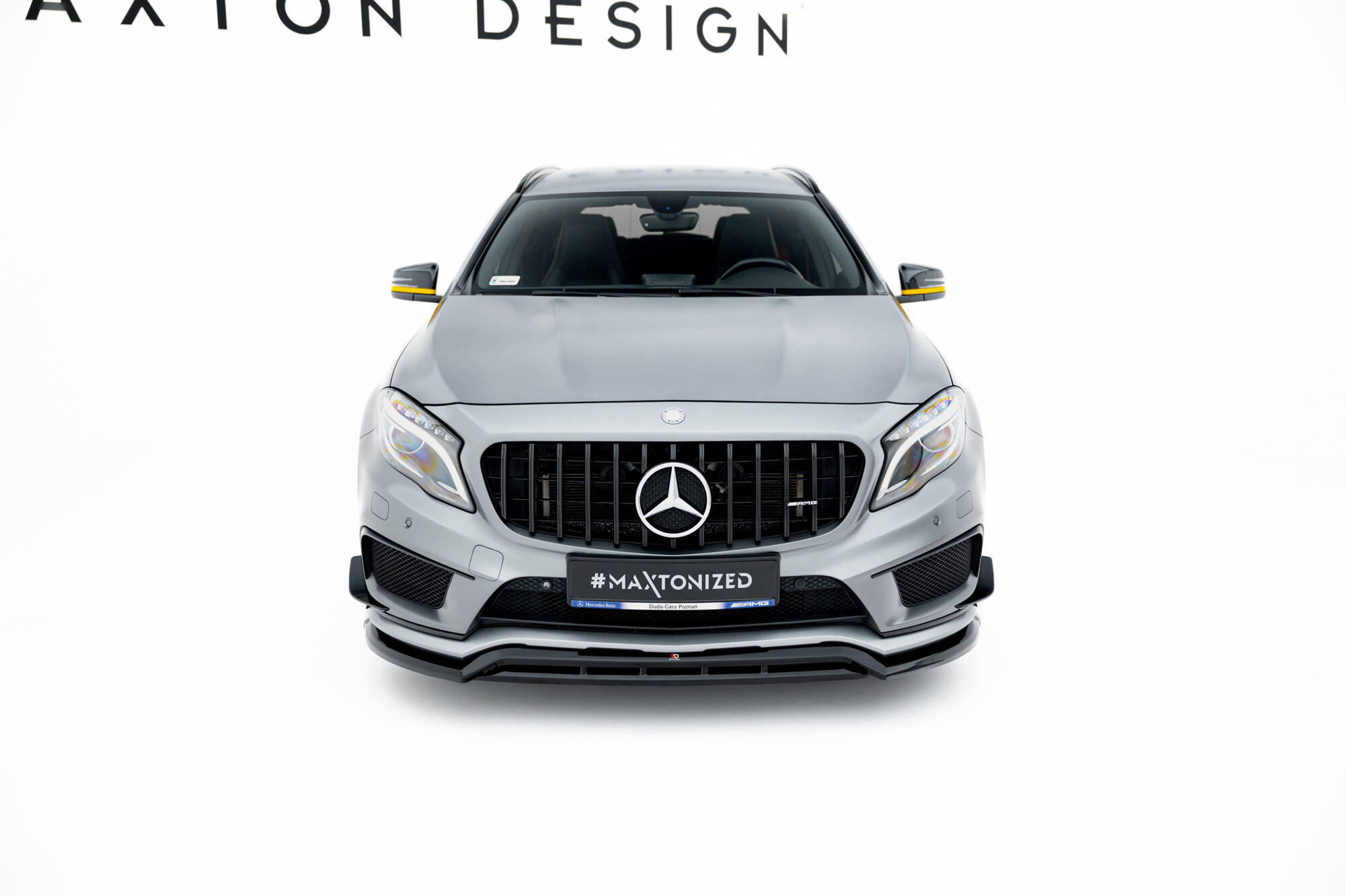 Voorspoiler passend voor Mercedes-Benz GLA 45 AMG Off-roader X156 Maxton Glanzend zwart