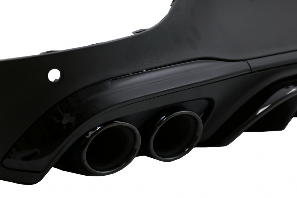 Diffuser passend voor Mercedes GLC C253 (2020-..) Coupe Facelift GLC43 incl. Uitlaat Stukken Zwart