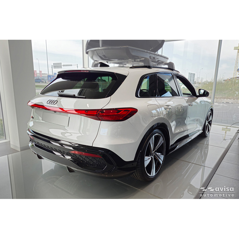 Avisa Black Stainless Steel Rear bumper protector  Audi Q5 (GUB) 2025- 'Ribs'