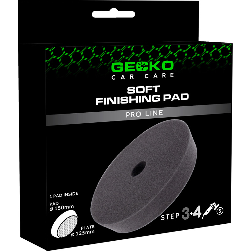 Gecko  Polishing Pad Soft Black 150mm 1pc (For Backing Plate 125mm)