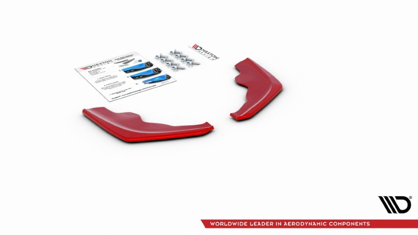 Achter Diffusers zijkanten BMW 1 Serie F40 M-Pack/ M135i Glans Rood V2