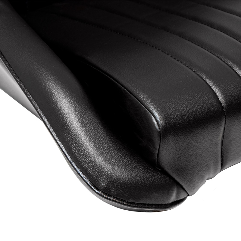 Sport seat 'Classic' - Black Synthetic leather - Non-reclinable back-rest - incl. slides