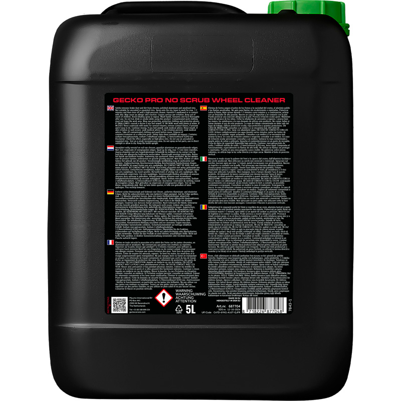Gecko No Scrub Wheel Cleaner 5 liter 704