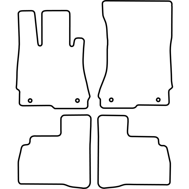 Set velour car mats  Mercedes S-Class W221 2009-2013