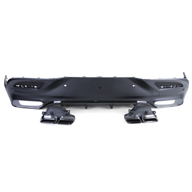 Diffuser passend voor Mercedes GLE C292 COUPE (2015-..) GLE63 Uitlaat sierstukken Zwart