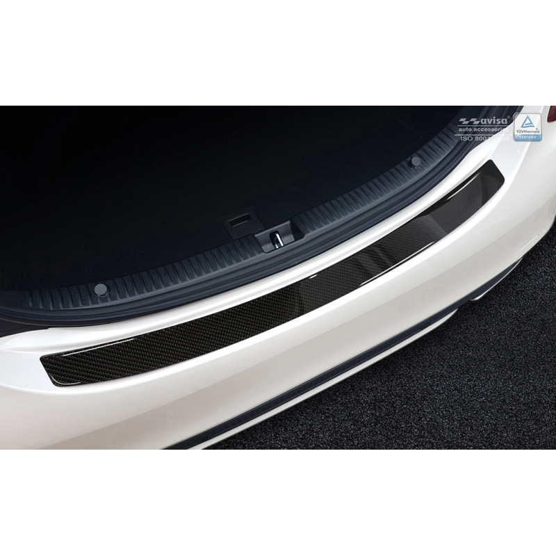 Carbon Rear bumper protector  Mercedes CLS (C218) 2014-2018 Black Carbon