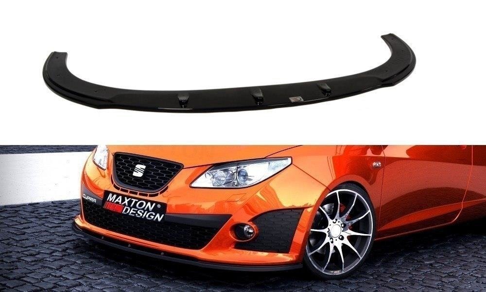 Voorspoiler passend voor Seat Ibiza IV CUPRA 6J 08-12 Glans Zwart Maxton
