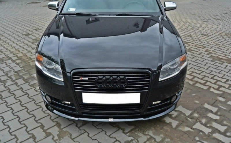 Voorspoiler passend voor Audi A4 B7 V.2 Glanzend Zwart