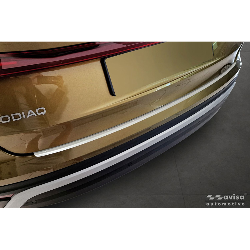 Avisa Stainless Steel Powdercoated Rear bumper protector  Skoda Kodiaq II 2024- 'Soft Silver'
