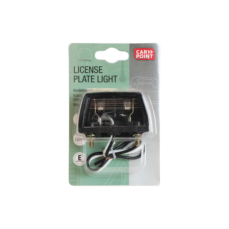 Carpoint Number Plate Light 12V 72mm E-approved