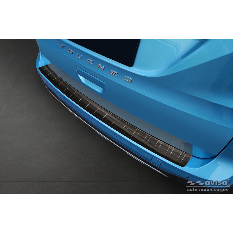 Black Stainless Steel Rear Bumper Protector  Ford Tourneo Connect III 2022- 'Ribs'