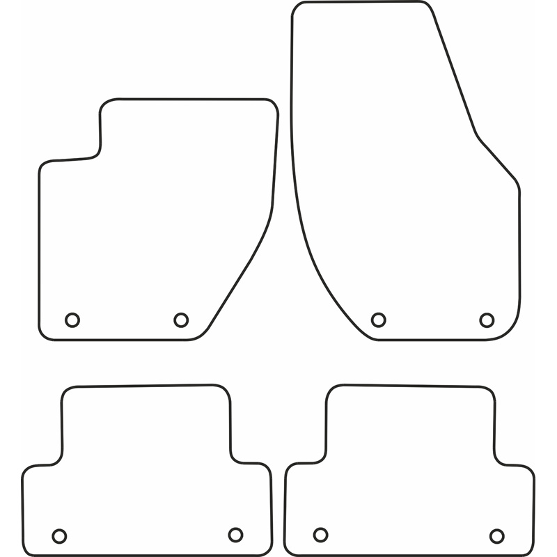 Set velour car mats  Volvo V40 5 doors 2012-