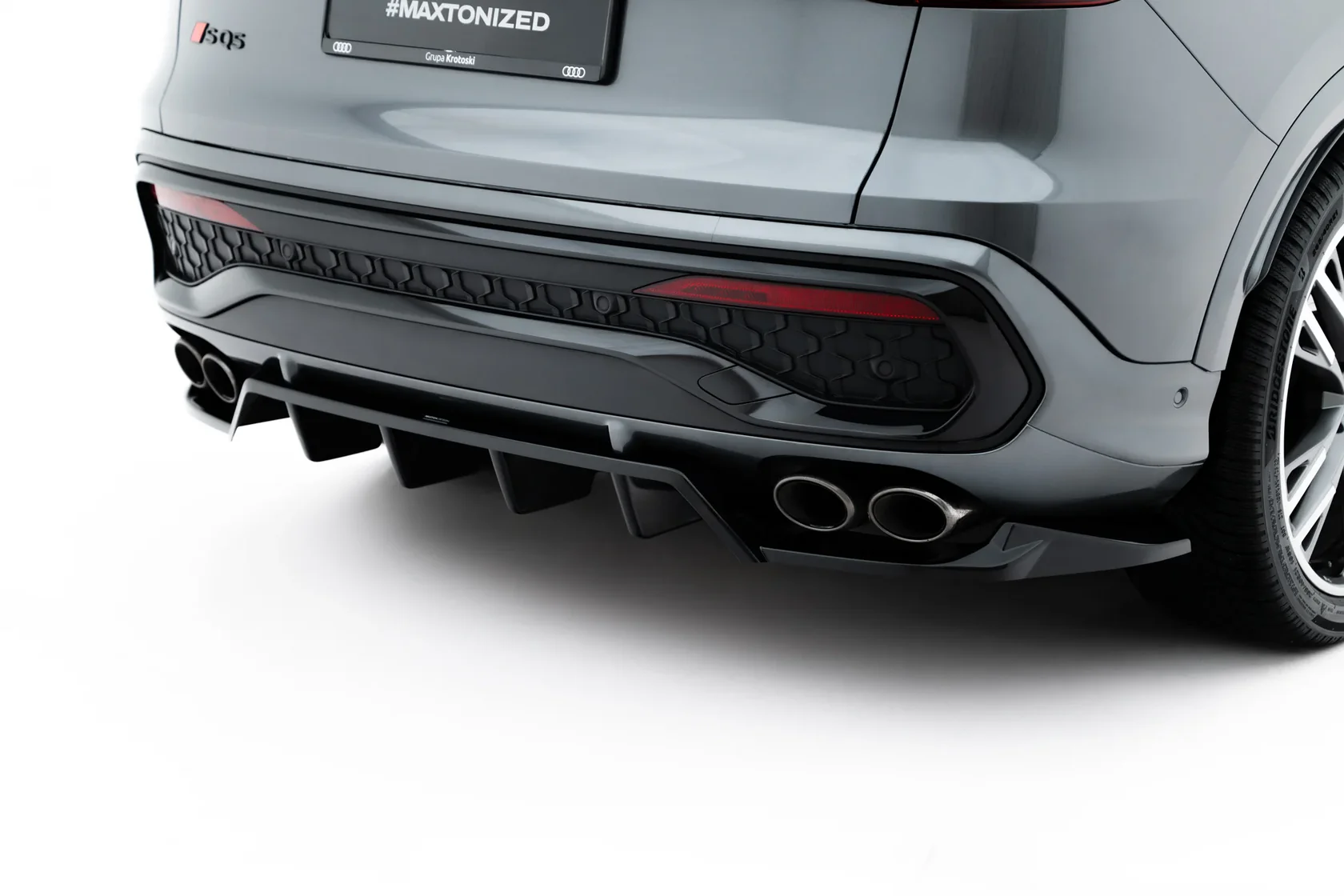 Diffuser passend voor Audi SQ5 Sportback / SUV Mk3 Maxton Glans Zwart