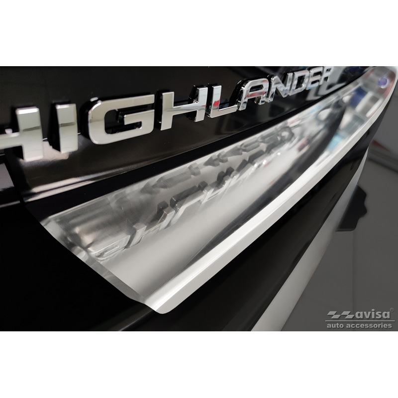 Stainless Steel Rear bumper protector  Toyota Highlander (XU70) 2020- 'Hybrid'